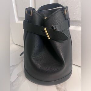 Tom Ford Black Leather Bucket Bag